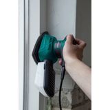 Multischleifer Handschleifmaschine - Detailschleifer 130 w - Mit Staubauffangbehälter und 6 Schleifblättern