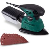 Multischleifer Handschleifmaschine - Detailschleifer 130 w - Mit Staubauffangbehälter und 6 Schleifblättern