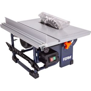 FERM - TSM1036 - Zaagtafel - 800W – Inclusief - Ø200mm 24T zaagblad - Verstekgeleider - Parallelgeleider - Duwstok - stofzuigaansluiting - Gewicht - 13kg - Afmeting tafel - 505x373 mm