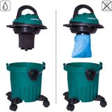VONROC Compacte nat- en droogzuiger / stofzuiger - 1000W – Blaasfunctie – 12L tank - 5m stroomkabel