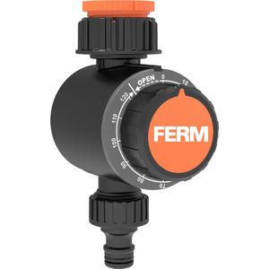 FERM - WTA1001 - Beregeningsklok - Watertimer - Tuinsproeier - Mechanische watertimer - 120 minuten - Sproeitijd - Oranje - Zwart - Sproeier