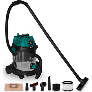 VONROC Nat- en droogzuiger / Stofzuiger - 1400W – Inschakelautomaat - Blaasfunctie – 20L RVS tank – 3m slang - 6m stroomkabel