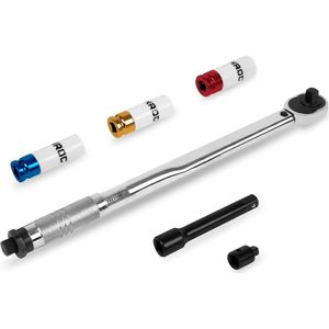 VONROC - Momentsleutel - 28 t/m 210 Nm - Inclusief Verlengstuk en Doppen