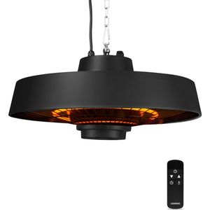 VONROC Heater Vulcano 2000W – Hangend - Carbon Element - Met Afstandsbedienin - Timer en 2 Standen