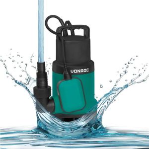 Wiltec Dompelpomp met 900 W sensor, 2-traps dieptepomp, krachtige waterpomp 15.000 l/u, bronpomp 8,5 m opvoerhoogte en 7 m diepte, kelderpomp en