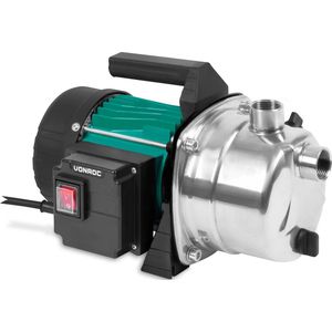 VONROC Beregeningspomp / Waterpomp 1000W - 3500l/h - RVS pomphuis - Voor besproeien van tuin/gazon