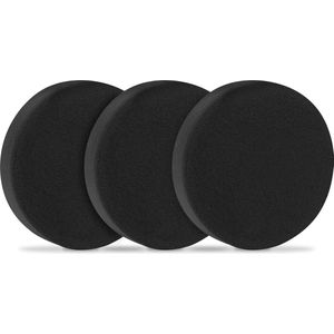 Polierscheiben/Polierpads Schaumstoff für Poliermaschinen - 125mm, 3 Stück - Schwarz
