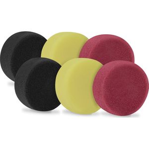 Vonroc - Polierscheiben/Polierpads Schaumstoff für Poliermaschinen - Starterset - 75mm, 6 Stück
