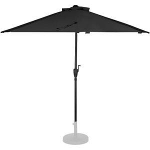 Parasol Magione – Premium Balkon Parasol - Halfrond 270x135cm - Antraciet/Zwart