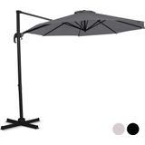 VONROC Parasol Bardolino Ø300cm – Zweefparasol | Grijs