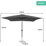 Parasol Rosolina 280x280cm | Grijs