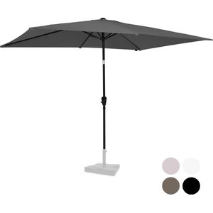 VONROC Premium Parasol Rapallo 200x300cm – Kantelbaar – UV werend UPF 50+ doek - Grijs – Incl. duurzame beschermhoes