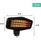 Heater Amiata 2200W – Muur montage – Quartz element | 3 warmteniveaus