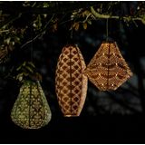 Luna solar lampion Drop met LED – 400x200mm – Ice | Handgemaakt/weersbestendig