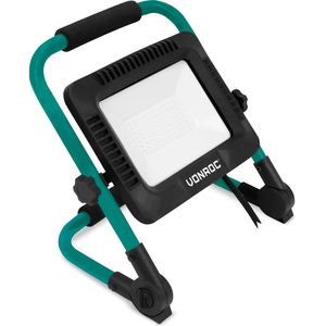 VONROC Led werklamp 50W – Opvouwbaar – Kantelbaar - Brede stralingshoek 120°