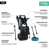 Vonroc - pro Hochdruckreiniger V25-2 – 2500W – 195 bar – 468 l/h – Langlebiger Induktionsmotor – Inklusive Zubehör
