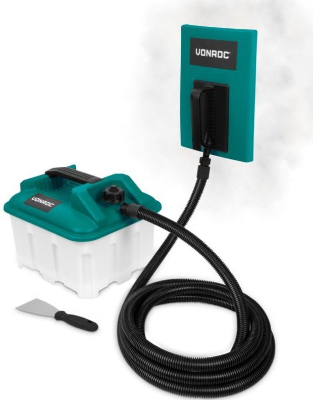 Dampftapetenablöser 2300W – Tapetenlöser – 4,5L – 4-m-Schlauch Inkl. Tapetenspachtel – Inkl. zwei Dampfplatten