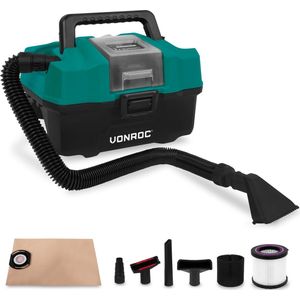 VONROC Compacte alleszuiger / stofzuiger - 20V - Incl. Diverse accessoires – Zonder accu & lader