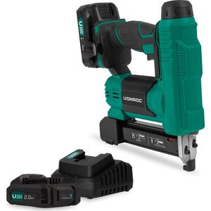 VONROC accu tacker – VPower 20V – Incl. 1000 nieten & 1000 spijkers – Incl. 2x 2.0Ah accu en snellader