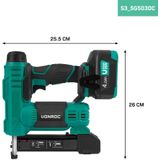 VONROC - VPower 20V - Accu Tacker - Incl. 1000 Nieten & 1000 Spijkers