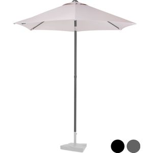 VONROC Premium Stokparasol Torbole Ø200cm - Incl. beschermhoes – Ronde parasol – UV werend doek - Beige