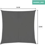 Schaduwdoek Vierkant - Premium – 360x360 cm – Waterafstotend | Grijs