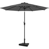 Parasol Recanati Ø300cm –  Premium stokparasol – grijs | Incl. parasolvoet