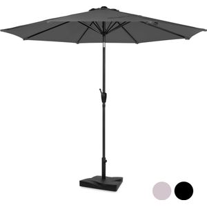 VONROC Premium Stokparasol Recanati Ø300cm – Incl. parasolvoet & beschermhoes - Ronde parasol - Kantelbaar – UV werend d