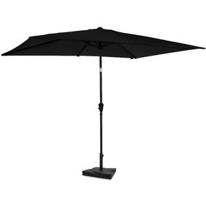 Parasol Rapallo 200x300cm –  Premium parasol – Zwart | Incl. Parasolvoet 20 kg.