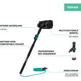 VONROC Telescopische Wasborstel - 1,80m - Incl. Borstelkop, Waterslang, Zeepdispenser