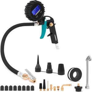 VONROC - PRO Bandenpomp - Fietspomp - Digitale Manometer - 10 bar - Universele EURO/DIN 7.2mm Kop-peling