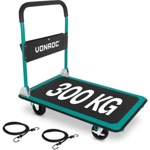 Steekwagen 250kg uitklap plateau antilek wielen