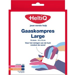 HeltiQ - Gaaskompres - Steriel - Katoen - Voor Kleine Snijwonden