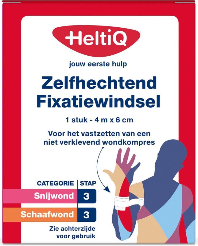 HeltiQ Zelfhechtend Windsel 4 m x 6 cm
