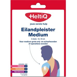HeltiQ - Eilandpleister - Steriel - Geschikt voor Grote Wonden
