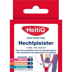HeltiQ - Hechtpleister - 5m - 2,5cm - Geschikt voor Verbanden