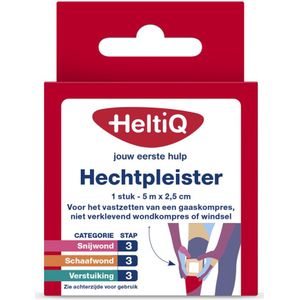 HeltiQ - Hechtpleister - 5m - 2,5cm - Geschikt voor Verbanden