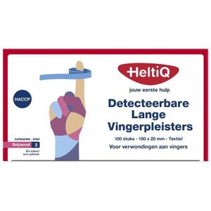 HeltiQ Vingerpleisters Detecteerbaar 120x20 mm PE 100 stuks
