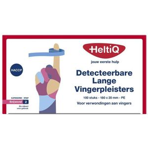 HeltiQ Vingerpleisters Detecteerbaar 180x20 mm PE 100 stuks