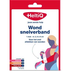 HeltiQ Wondsnelverband nr. 2 6 x 8 cm