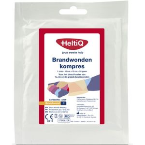 HeltiQ - Brandwondenkompres - 10 x 10 cm - Hydrogel - Steriel