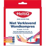 HeltiQ - Niet Verklevend Wondkompres - 5x5cm - Steriel - 10 Stuks