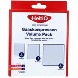 HeltiQ - Gaaskompressen - Steriel - 6 Stuks 5x5cm - 6 Stuks 5x8,5cm - 6 Stuks 10x10cm