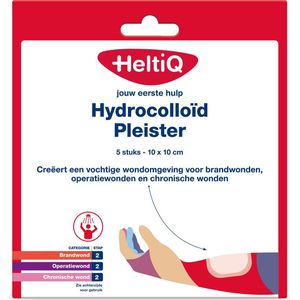 HeltiQ - Hydrocolloïd Pleister - 10 x 10 cm - 5 Stuks