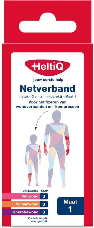 HeltiQ - Netverband - 3cm x 1m - Polyester en Latex