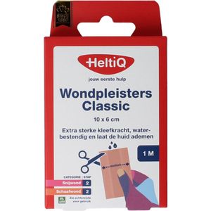 HeltiQ - Wondpleisters Classic - 10 x 6 cm - Medisch Hulpmiddel