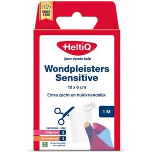 HeltiQ - Wondpleisters Sensitive - 10 x 6 cm - Medisch Hulpmiddel