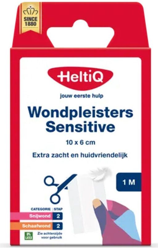 HeltiQ - Wondpleisters Sensitive - 10 x 6 cm - Medisch Hulpmiddel