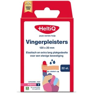 HeltiQ - Vingerpleisters - 22 stuks - Elastisch - 120 x 20 mm