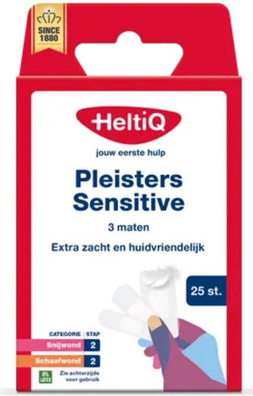 Heltiq - Pleisters Sensitive - 25 Stuks - 3 Maten - Hypoallergeen